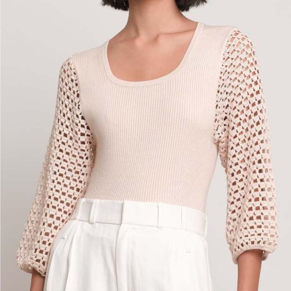 Eleven Six Pieta Sweater Pima Cotton Ribbed Knit